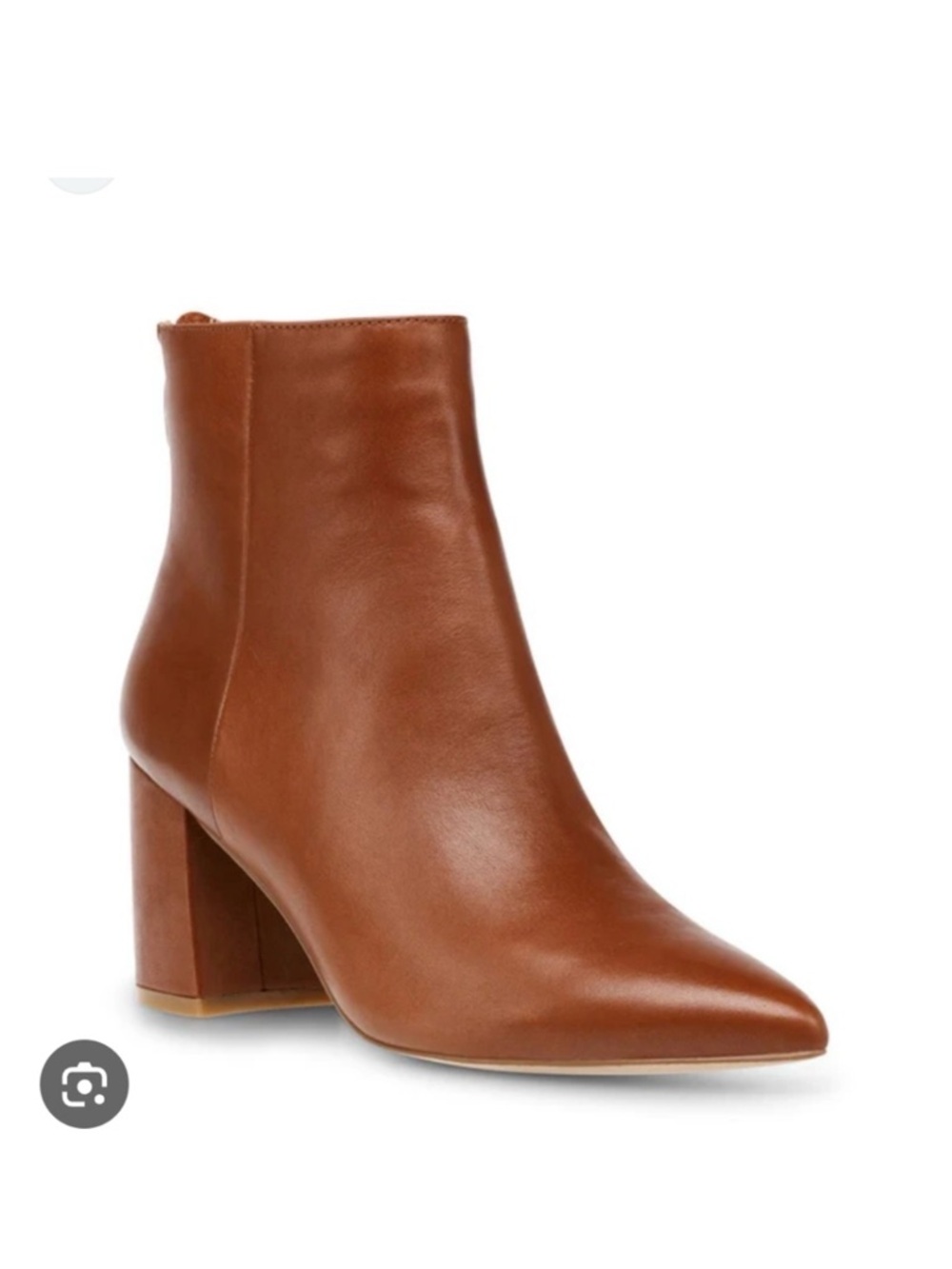 Steve Madden Women's Cognac Pointed Block Heel Ankle Boot